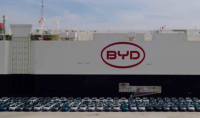BYD'nin dev araç gemisi 'BYD Changzhou' Türkiye'ye ulaştı