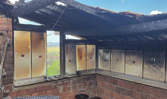 Çan'da ev yangını