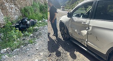 Cip ile motosiklet çarpıştı: 1 yaralı