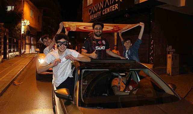 Cizre'de Galatasaraylı taraftarların galibiyet sevinci