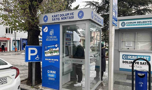 Çorum Belediyesinden ulaşım kartlara yükleme imkanını kolaylaştıracak hamle