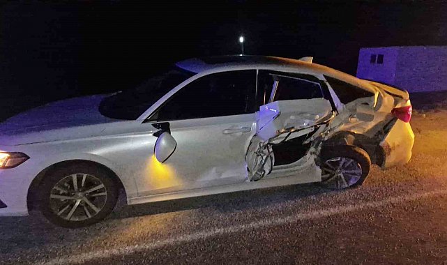 Çorum'da iki otomobil çarpıştı: 1 yaralı