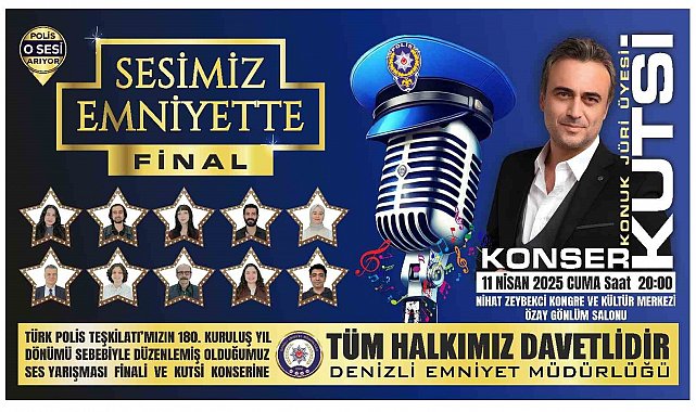Denizli Emniyet Müdürlüğünün ses yarışmasında final heyecanı