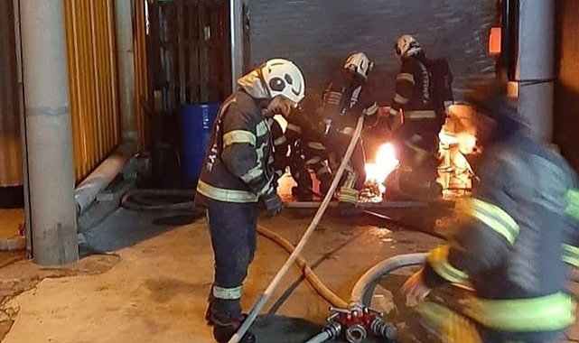 Denizli'de bir işyerinde çıkan yangın korkuttu