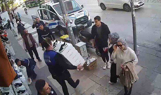 Denizli'de esnaf ile zabıta arasında kaldırım işgali gerilimi