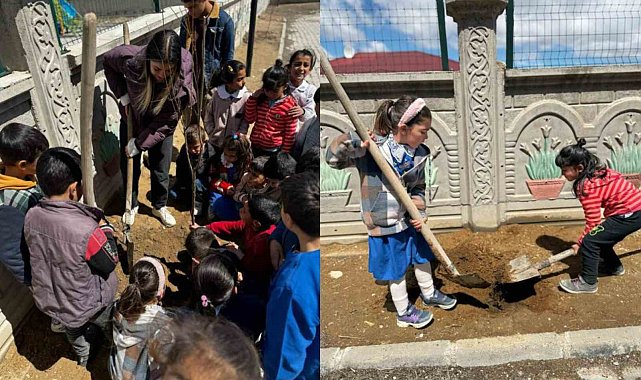 Diyadin'de minik ellerden büyük katkı