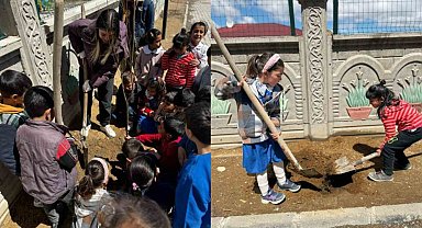 Diyadin'de minik ellerden büyük katkı