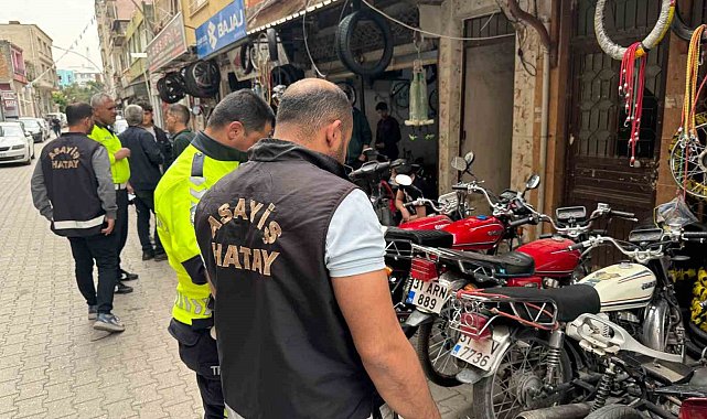Dörtyol'da motosiklet tamircileri denetlendi