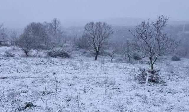 Edirne kar yağışıyla beyaza büründü