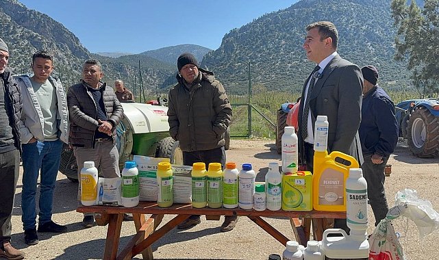 Eğirdir'de çiftçilere bilinçli ilaçlama eğitimi verildi