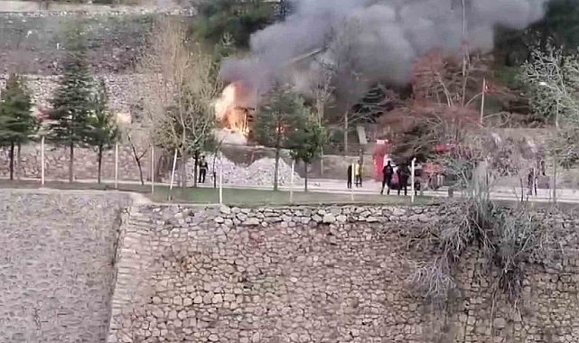 Elazığ'da konteyner yangını