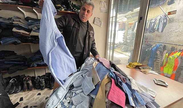 Elazığ'da ölen kişilerin kıyafetlerinin satıldığı mağazada sezon hazırlığı