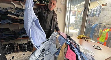 Elazığ'da ölen kişilerin kıyafetlerinin satıldığı mağazada sezon hazırlığı