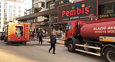 Elazığ'daki iş yeri yangını paniğe neden oldu