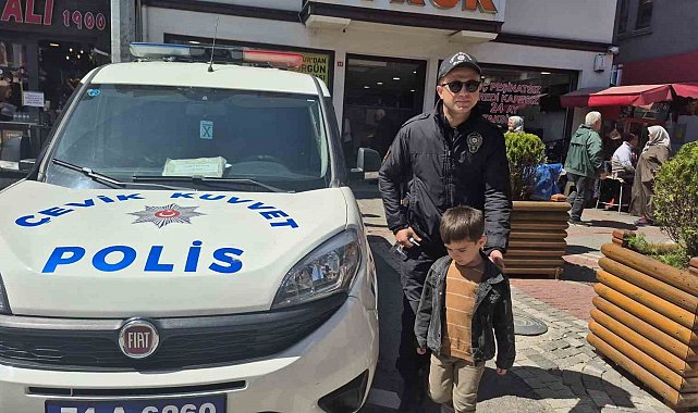 Epilepsi hastası minik Aras'ın hayali gerçek oldu