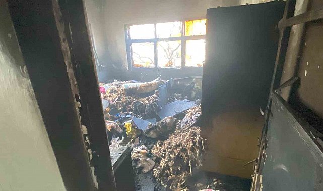Erzincan'da müstakil evde yangın çıktı