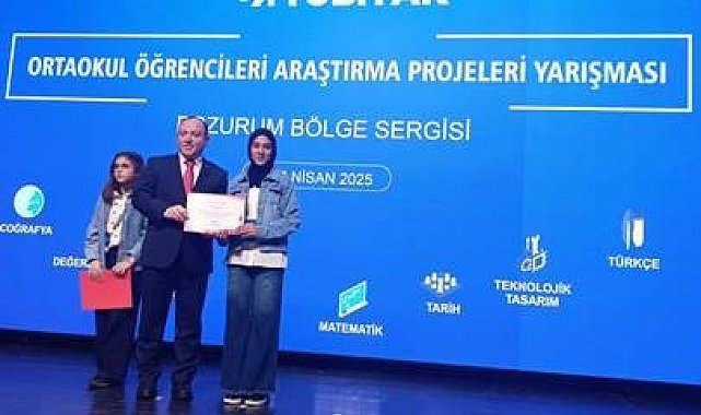 Erzurum Yakutiye Faik Güngör Ortaokulundan TÜBİTAK'ta büyük başarı