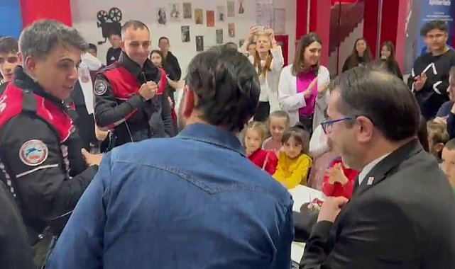 Erzurum'da kavga ihbarına giden polise pastalı sürprizi