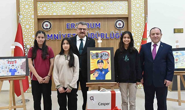Erzurum'da "Çocuk gözüyle polis" konulu resim yarışması düzenlendi