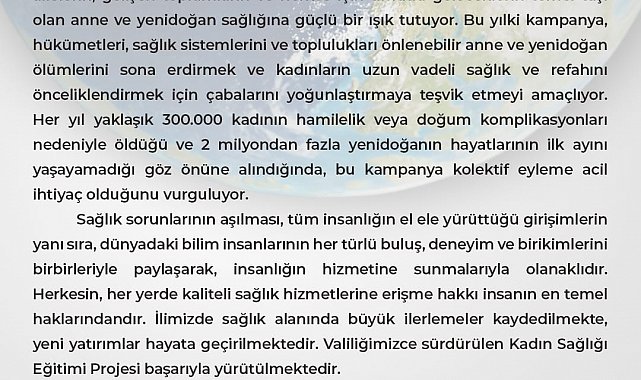 Eskişehir Valisi Aksoy'dan Dünya Sağlık Günü mesajı