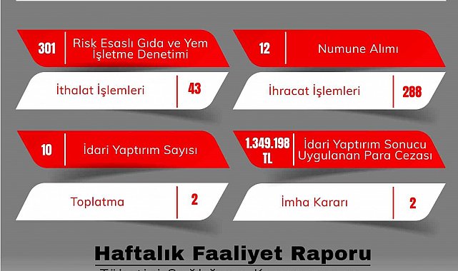 Eskişehir'de gıda denetimlerinde 301 işletme kontrol edildi