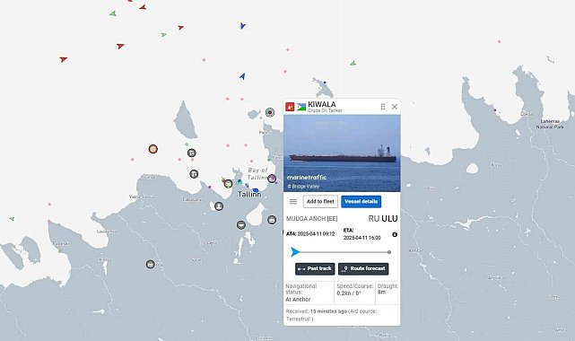 Estonya donanması, Rusya'ya giden petrol tankerini alıkoydu