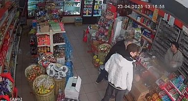 Eyüpsultan'da markette deprem anı kamerada