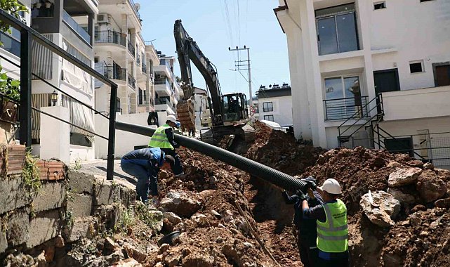 Fethiye Taşyaka'da kanalizasyon hatları yenileniyor
