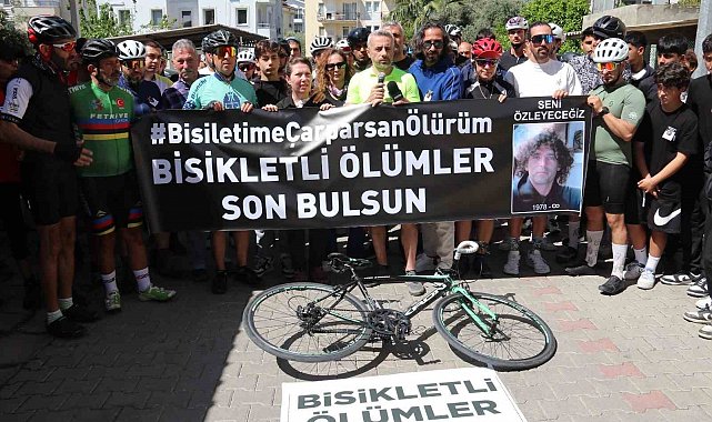 Fethiye'de bisiklet topluluğu hayatını kaybeden Alkan için pedal çevirdi