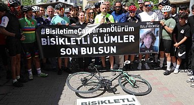 Fethiye'de bisiklet topluluğu hayatını kaybeden Alkan için pedal çevirdi
