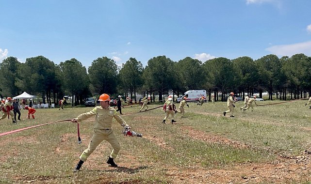 Fethiye'de yangın ekiplerinin iş başı eğitimleri yapıldı