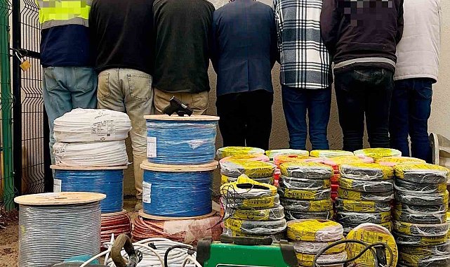 Gaziantep'te 600 bin TL'lik elektrik kablosu hırsızlığı: 6 şahıs tutuklandı