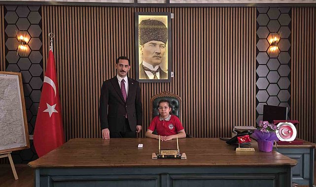 Gaziantep'te ilkokul öğrencisi 23 Nisan için kaymakam oldu