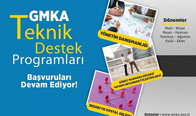 GMKA Teknik destek programları başvuruları devam ediyor