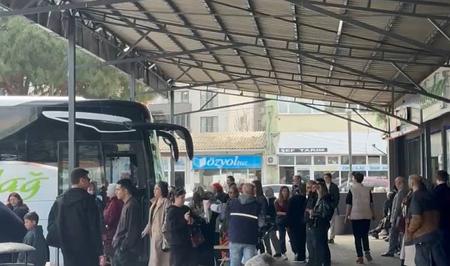 Gönen otogarında bayram sonrası dönüş yoğunluğu