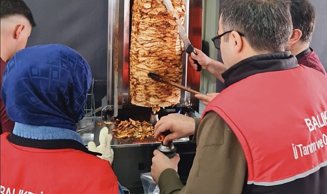 Gönen'de döner işletmeleri denetlendi: Numuneler uygun çıktı