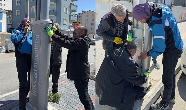 Hakkari'de fırtına sonrası onarım çalışması başlatıldı