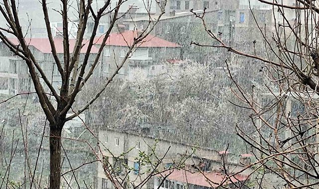 Hakkari'de Nisan ayında kar yağışı etkili oldu