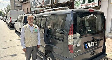 Hayırsever aracını Gazze'ye destek için bağışladı
