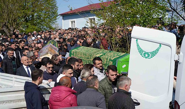 Heyelan faciasında ölen baba ile iki çocuğuna gözyaşı