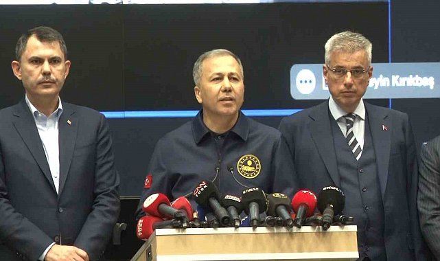 İçişleri Bakanı Ali Yerlikaya : "Son 12 saatlik dilimde 4'ün üzerinde herhangi bir artçı sarsıntı meydana gelmedi"