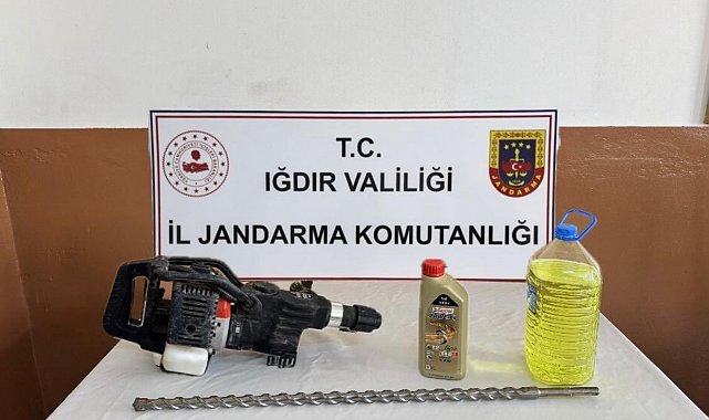 Iğdır'da izinsiz kazı operasyonu