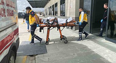 İnşaattan düşen kişi hastanelik oldu