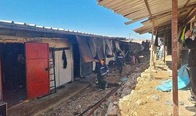 İşçilerinin kaldığı konteynerde yangın çıktı, korku dolu anlar yaşandı