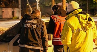Isparta'da gece uygulamasında 2,5 saatte 41 sürücüye ceza