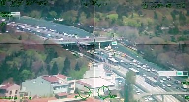 İstanbul'da polis helikopteri havadan kenti taradı