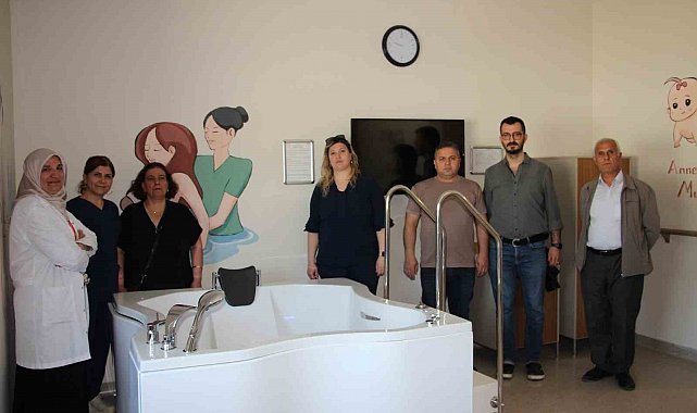 Kahta Devlet Hastanesi yetkilileri Elazığ'da suda doğum ünitesini inceledi