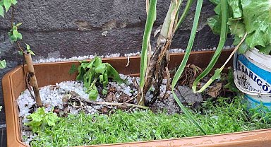 Kale'de dolu yağışı etkili oldu