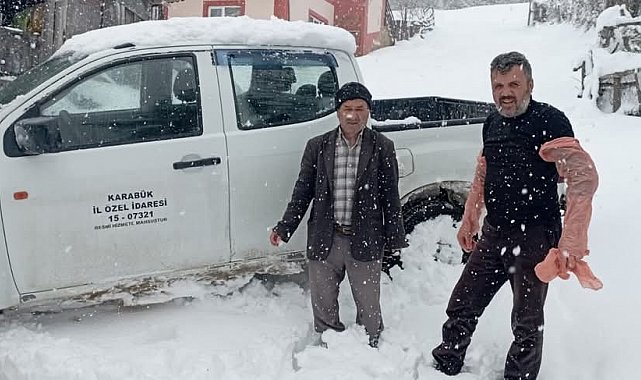 Kapalı köy yollarını açmak için ekipler seferber oldu