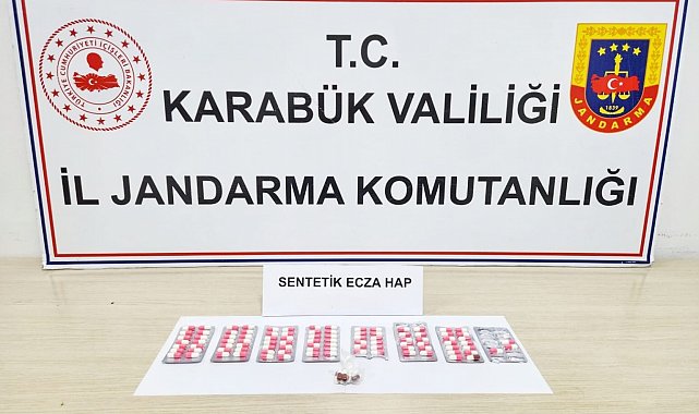 Karabük'te 102 adet sentetik hap ele geçirildi